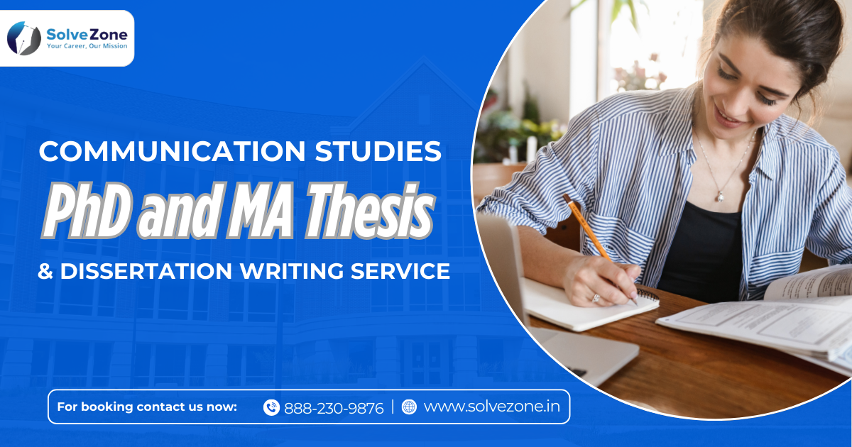 Communication Studies PhD & MA Thesis & Dissertation Writing 